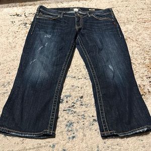 Silver Aiko Capri Jeans Size 33